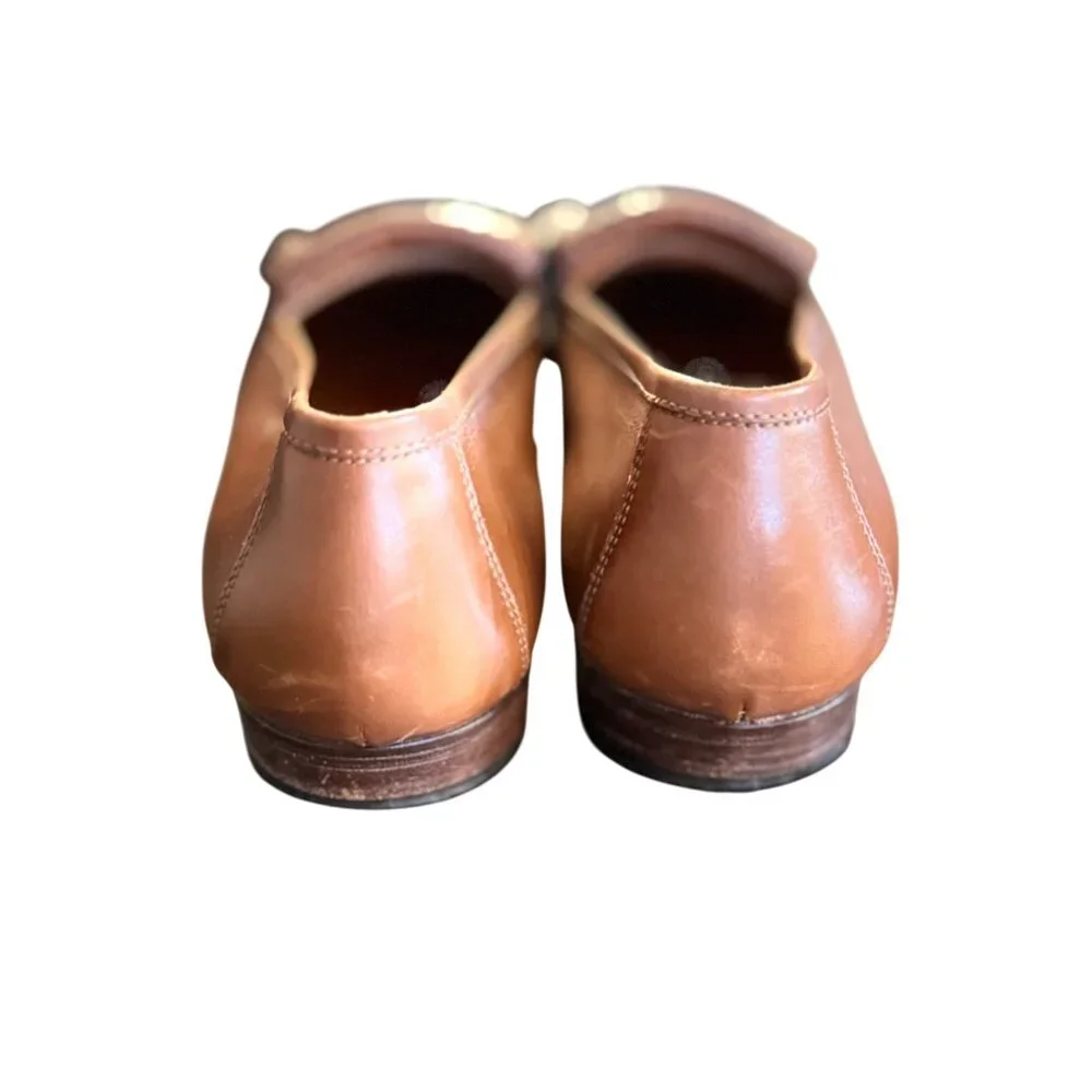 VTG Polo Ralph Lauren Mens Loafers 11D Kiltie Tassel Chestnut 3352 Italy Shoes - Picture 5 of 12